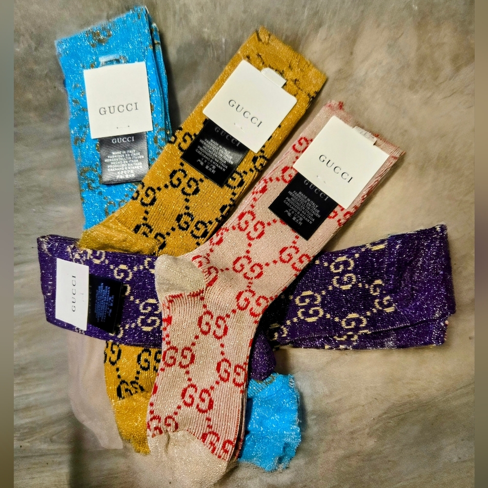 Gucci Men's Multicolor Logo Socks Set